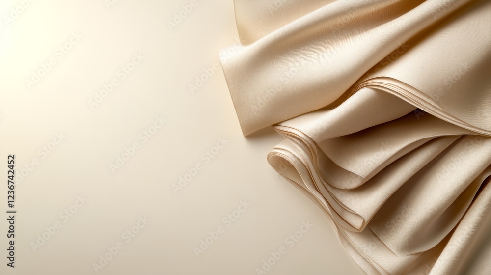 Poster soft fabric drapes create a flowing texture for design inspiration in a chaotic yet harmonious backd