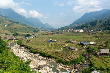 Obraz premium Rice fields around Lao Chai in Vietnam