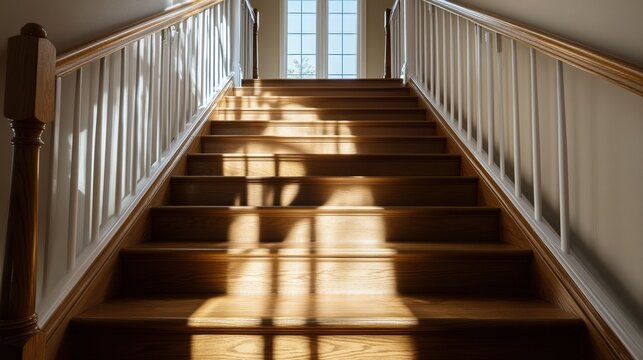 A child-proof safety gate at the top of a staircase, symbolizing home safety