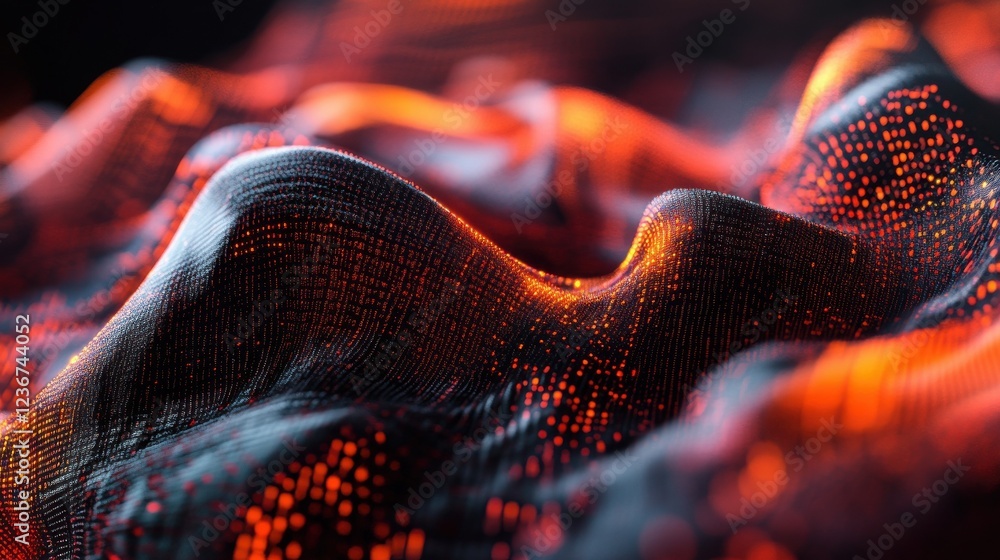 Poster abstract artificial intelligence element. abstract infographics visualization. big data code represe
