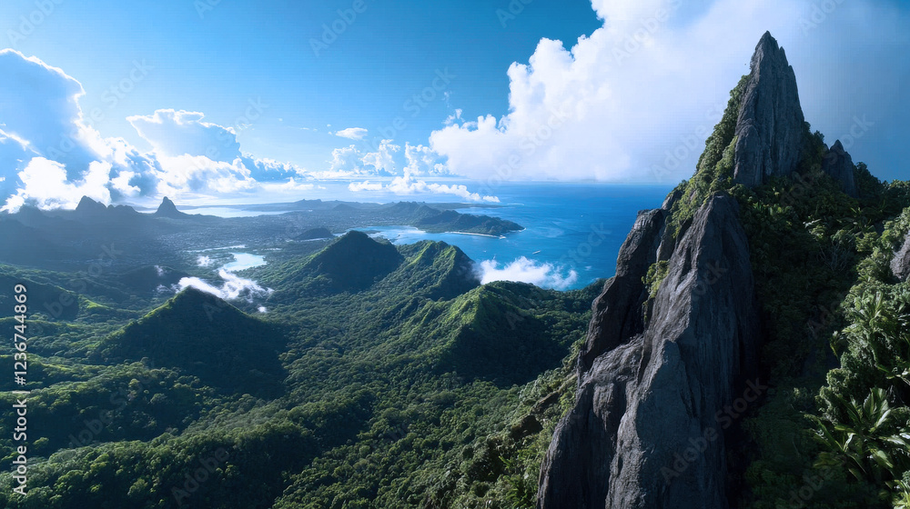 Poster a countdown clock overlay on a scenic photo for a reveal