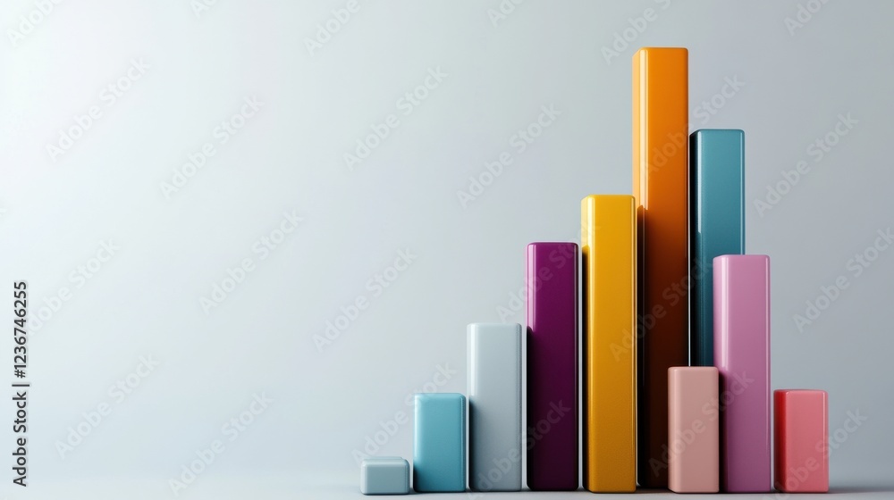 Fototapete a dynamic bar graph representing the top 10 most popular items in a category