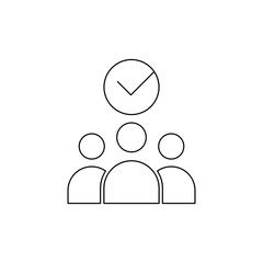 teamwork decision icon in outline style