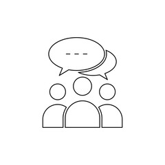 discussion team icon outline