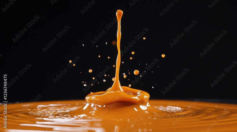 Poster A high-speed camera capturing the impact of a drop of water on a surface