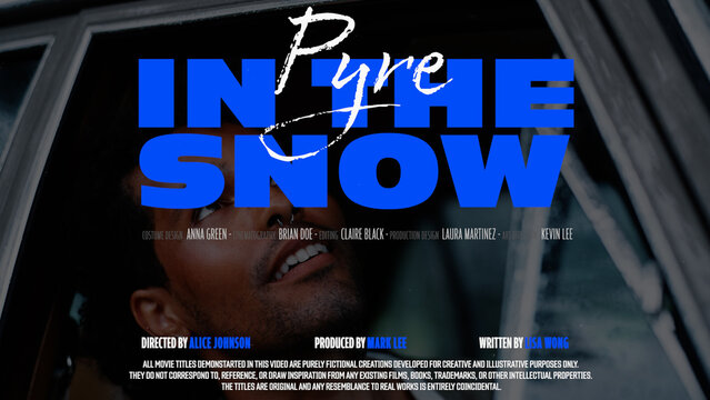Cinematic Film Title Card, Movie Poster Typography Overlay 10 , ( Wide - Square - Vertical )
