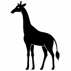 Giraffe Silhouette in Artful Vector Style