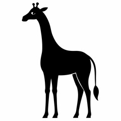 Giraffe Silhouette in Artful Vector Style