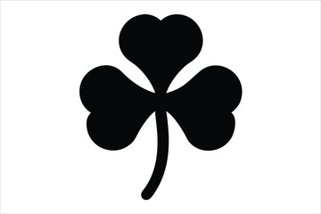 Shamrock silhouette vector, Shamrock vector icon, Shamrock icon symbol