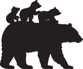 Mama Bear isolated on white background