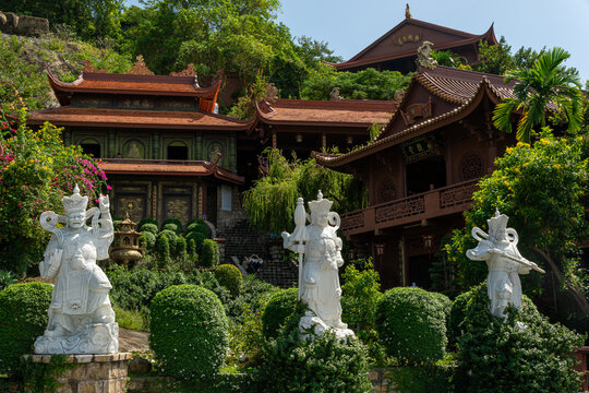 Chao Doc, Vietnam - 7 November 2023: Hang pagoda on Sam mountain