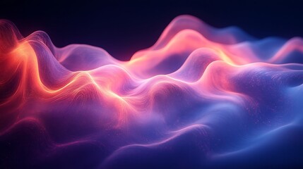Obraz premium Abstract Glowing Waves of Light and Color
