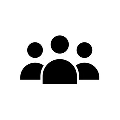 black multi users icon