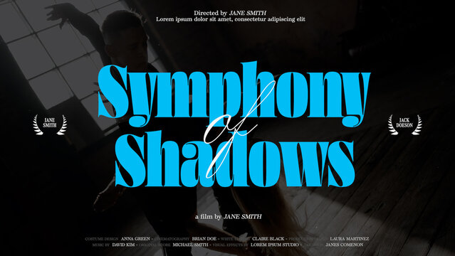 Cinematic Film Title Card, Movie Poster Typography Overlay 35 , ( Wide - Square - Vertical )