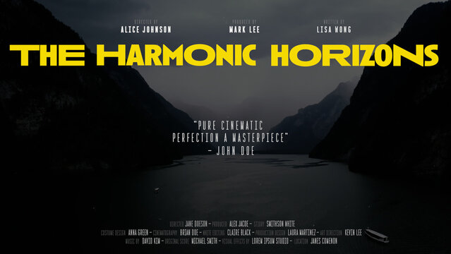 Cinematic Film Title Card, Movie Poster Typography Overlay 36 , ( Wide - Square - Vertical )