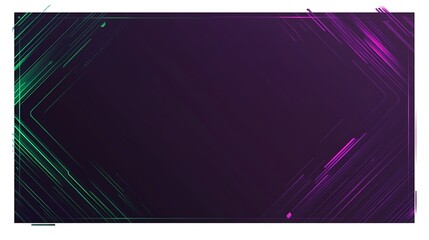 Abstract Purple and Green Digital Lines Background