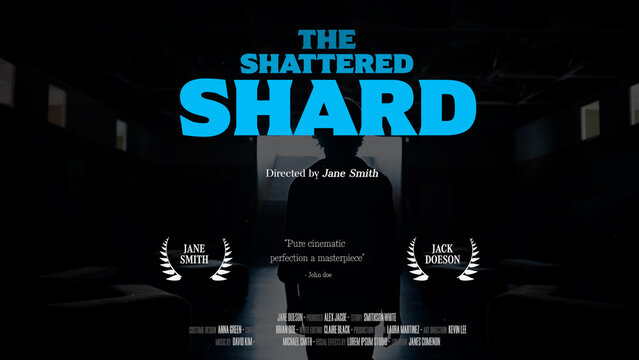 Cinematic Film Title Card, Movie Poster Typography Overlay 47 , ( Wide - Square - Vertical )