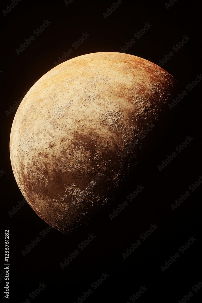 Wall mural a planet in space with a dark background