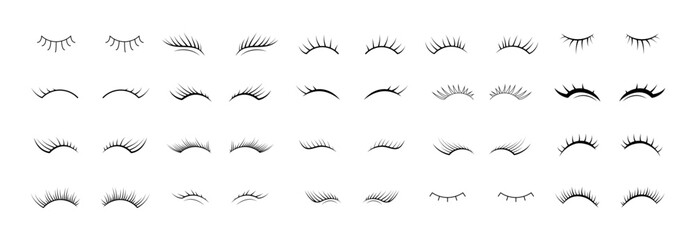 set of eyelash illustration