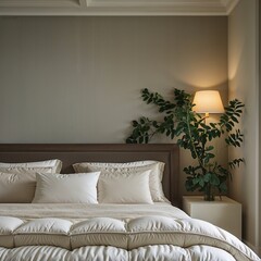 bedroom with bed and pillows
