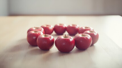 Oval Arrangement of Fresh Apples