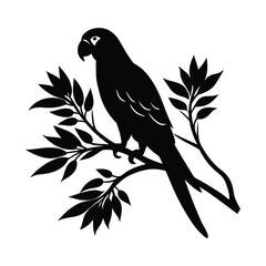 parrot on a tree branch