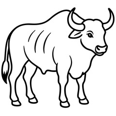 Minimal Buffalo Sketch in Vector