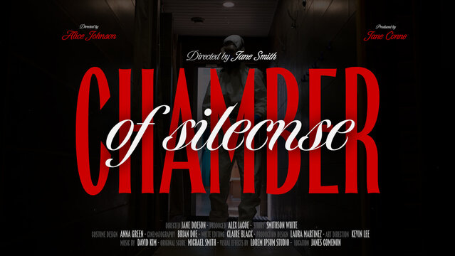 Cinematic Film Title Card, Movie Poster Typography Overlay 64 , ( Wide - Square - Vertical )