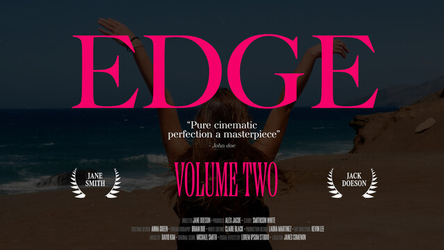 Cinematic Film Title Card, Movie Poster Typography Overlay 67 , ( Wide - Square - Vertical )
