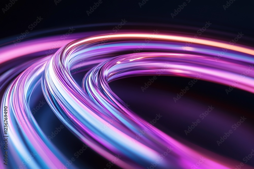 Aufkleber vibrant streaks of light twist and bend as if refracted through a lens, creating an enticing abstrac