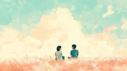 A quiet, peaceful moment between two people