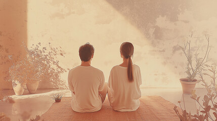A quiet, peaceful moment between two people