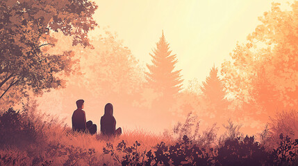 A quiet, peaceful moment between two people