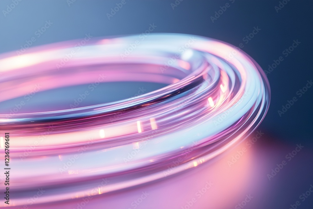 Poster vibrant streaks of light swirl and twist in various colors against a dark gradient backdrop, creatin