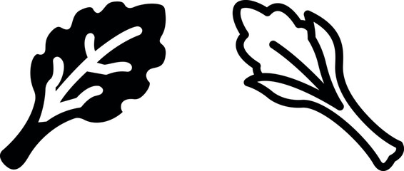 Fresh Rhubarb Vector Icon Set – Vibrant Vegetable and Culinary Elements