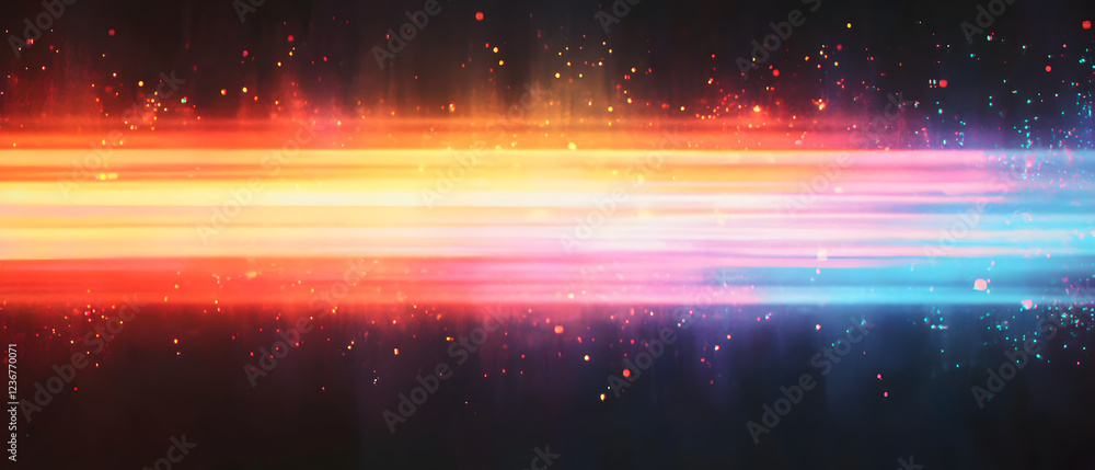 Canvas Prints vibrant rainbow glitch chaotic colors creating a digital distortion effect