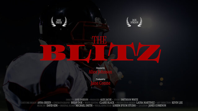 Cinematic Film Title Card, Movie Poster Typography Overlay 72 , ( Wide - Square - Vertical )