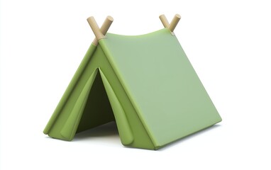 simple cute modern tent icon on a white background