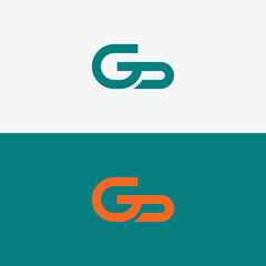 business GD letter logo design vector. Minimal Monogram Elegant GD Logo.