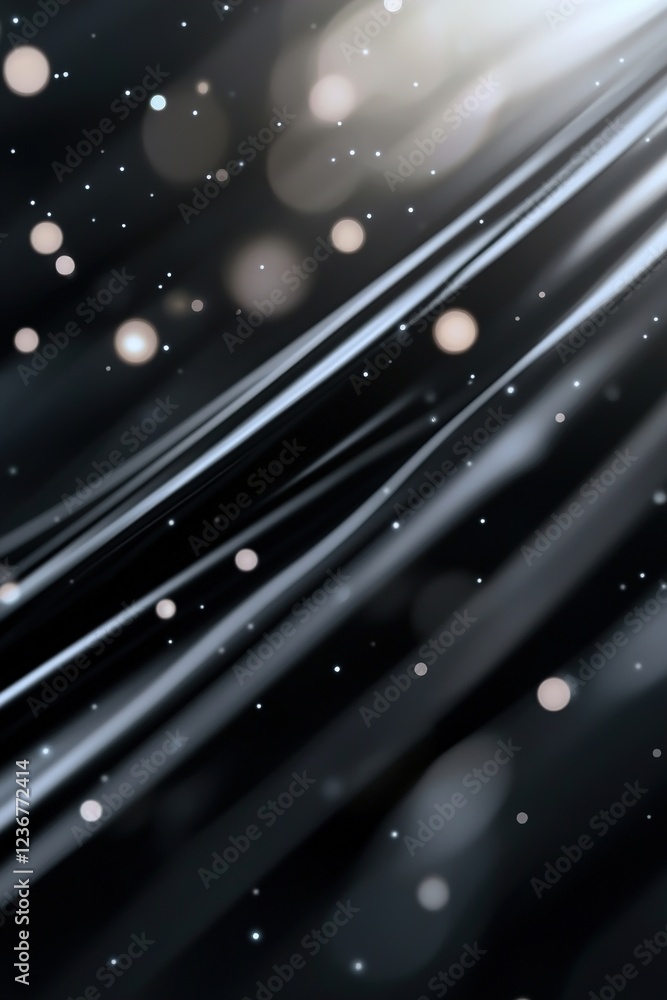 Poster this elegant black-and-white abstract background showcases soft light distortions and lens glare ema