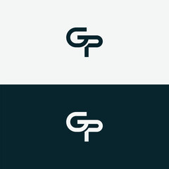 initial GP Letter Logo Design Monogram Vector Template. pg logo design. Vector illustration.

