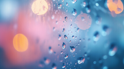 Close-up of water droplets on a glass surface