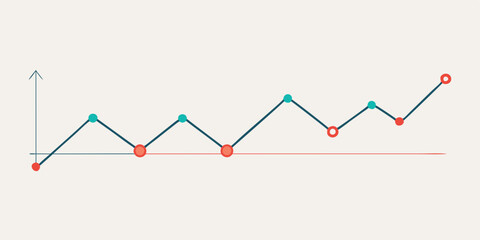 Line graph with data points and bar graph below, chart, data, graph, analysis, statistics, business, finance, information, visualization.