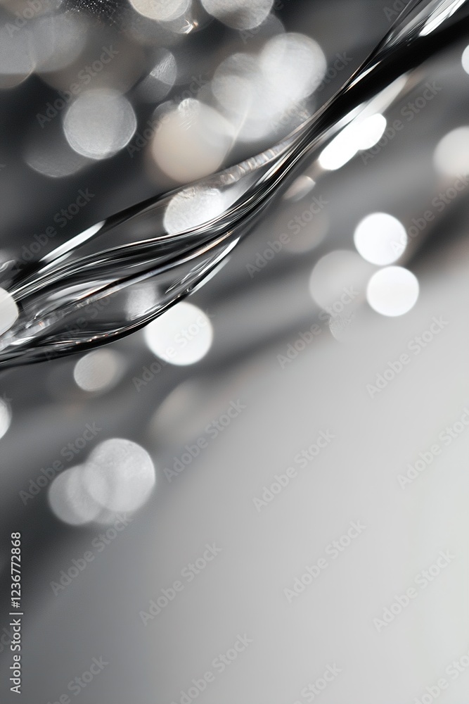 Poster this abstract backdrop features a sleek black-and-white design with soft light distortions and gentl