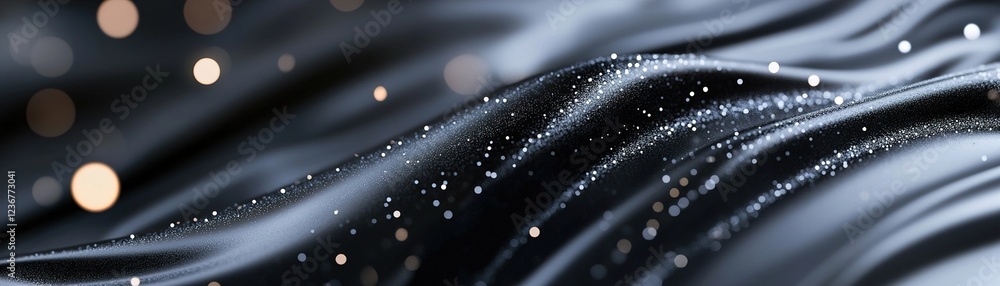 Poster black-and-white abstract background features smooth textures and subtle light reflections creating a