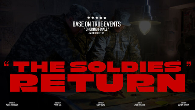 Cinematic Film Title Card, Movie Poster Typography Overlay 79 , ( Wide - Square - Vertical )