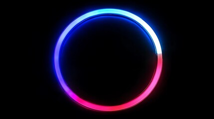 Obraz premium Vibrant Neon Circle Glowing in Darkness