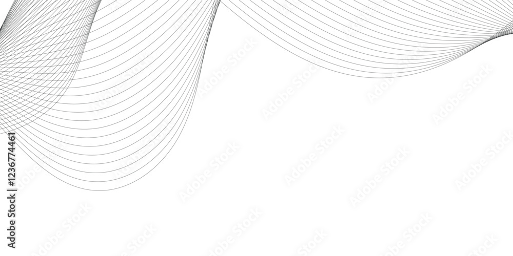 Poster abstract wavy lines on transparent background with grey smooth element swoosh speed wave modern stre