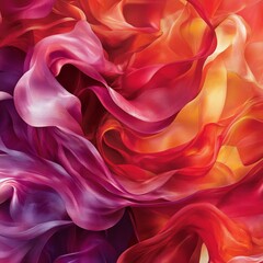 Obraz premium Abstract Draped Fabric in Warm Hues