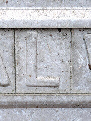 Written Wording in Distressed State Typography Found Letter L